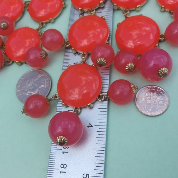 Baublebar statement necklace orangey pinkish baubles - Picture 9 of 16
